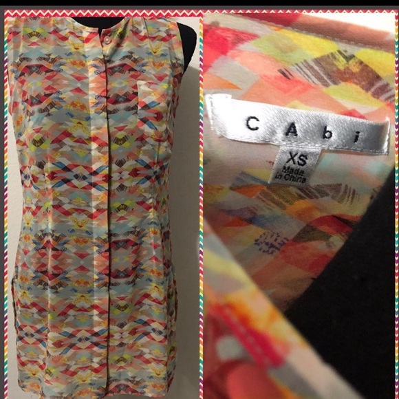 CAbi Sheer Button Down Cami👚 - Picture 1 of 3